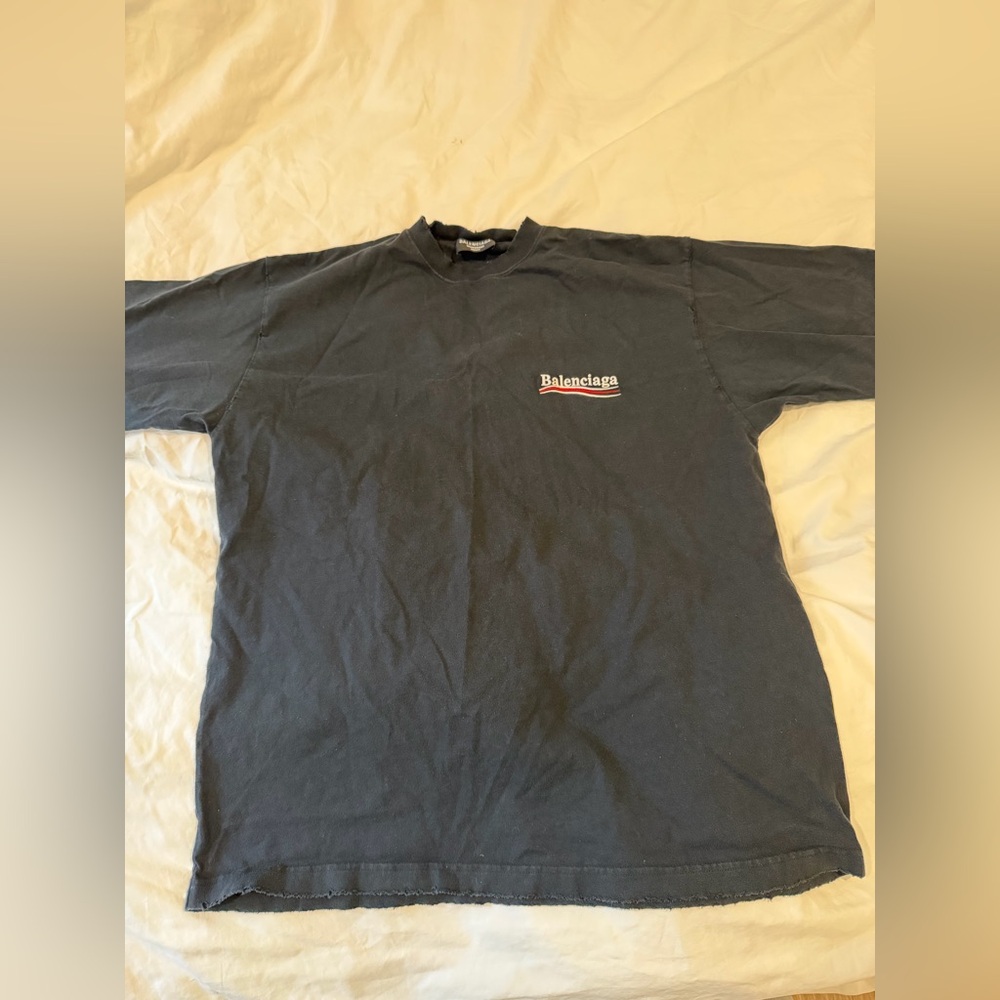 Balenciaga campaign navy t shirt